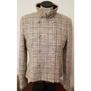 Perry Ellis Tweed + Velvet Jacket